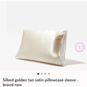 Silked Satin Travel Pillow Sleeve. new